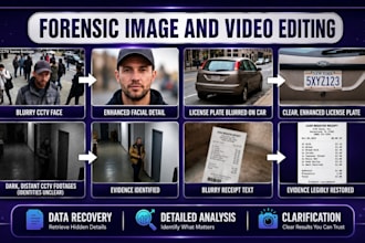 perform forensic image and video editing, enhancement and analysis