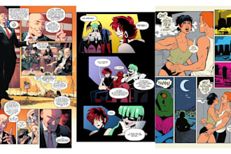 draw comic western style vintage comic sequential art nsfw comic pannel webtoon