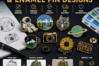 create custom label and enamel pin designs