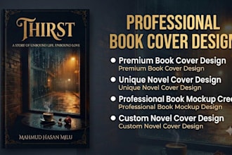 design a premium book cover, ebook cover, or novel cover