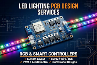 design pcb for led lighting, rgb and smart controllers