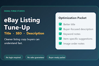 optimize your ebay listing title and SEO description
