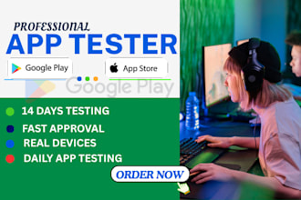 provide 12 real testers for google play closed testing and app approval
