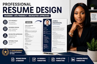 redesign, format and modernize your ats resume or CV