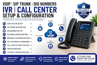 setup and configure sip trunk, 3cx and voip system