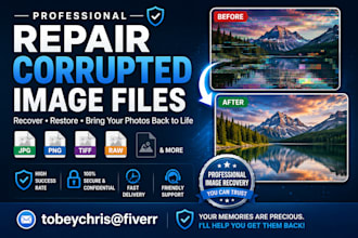 repair, recover and restore corrupted or damaged image files