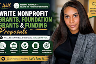 write nonprofit grants, foundation grants and funding proposals