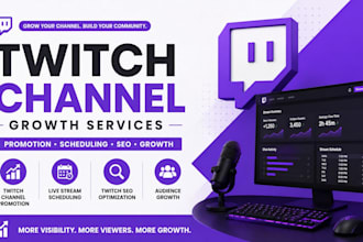 do twitch channel promotion, live stream scheduling, twitch seo campaign manager