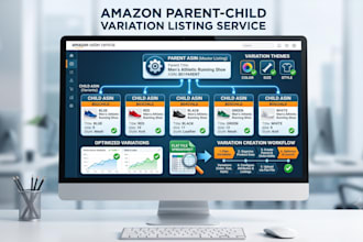 create amazon variation listing and fix listing issues