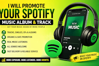 promote spotify music album and spotify track
