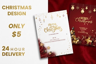 design amazing christmas, greeting or holiday card