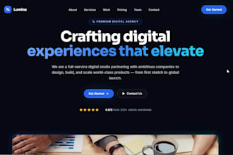 create a professional website layout or beautiful landing page