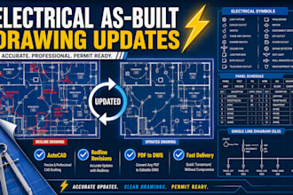 update electrical as built drawings in autocad professionally