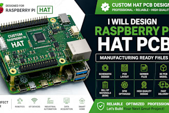 design raspberry pi hat pcb with manufacturing files