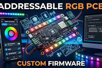 design addressable rgb led controller pcb with firmware