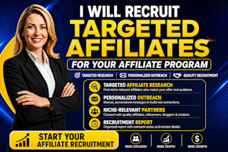 recruit targeted affiliates for your affiliate program