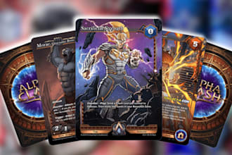 design custom trading card game, card frame, sport card, playing card
