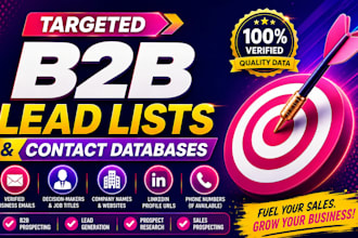 build targeted b2b lead list and contact databases for prospecting