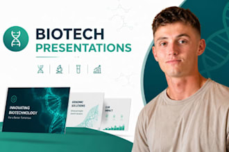 biotechnology presentation, biotech startup pitch deck, genomics slides designer