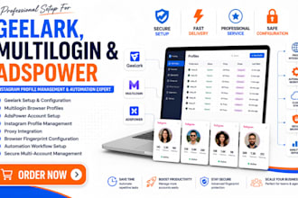 set up geelark automation for instagram profile management multilogin adspowers