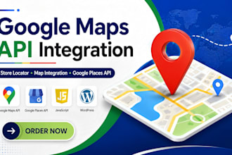 do google maps API, store locator, map integration, data scraping, javascript