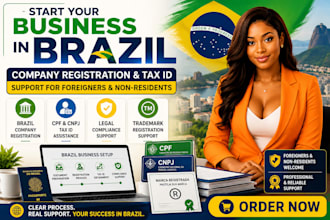register your brazil company, cpf, cnpj and trademark for foreigners