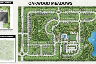 create neighborhood map, subdivision map, plot layout, real estate master plan