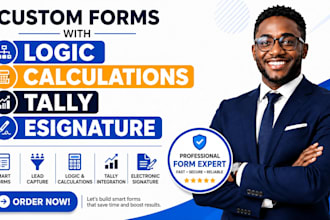 build custom forms with logic calculations tally esignature