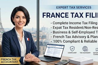 prepare france tax return, vat filing and business tax documents