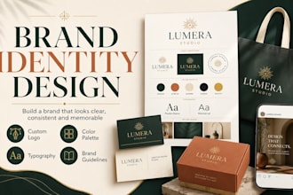 create a professional brand identity and brand style guide
