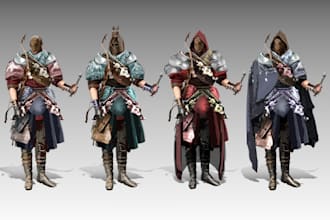 create stylized character concept art