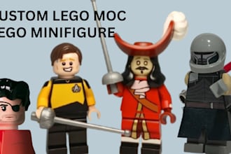 do custom 3d lego model lego toy articulated bjd lego design 3d lego minifigure
