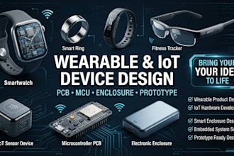 design wearable device, iot product, smart enclosure and hardware prototype
