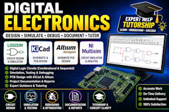 design, debug, simulate, and document digital electronics projects