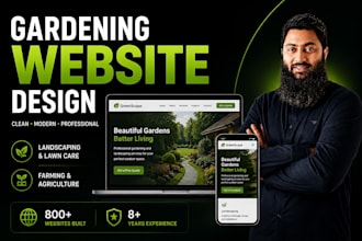 create a gardening, landscaping, plants, or farming website