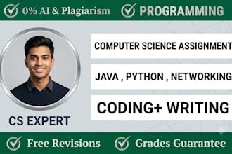 do computer science assigned, java, cpp, python programming tasks and projects
