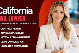 provide civil litigation drafting for lawsuits, appeals, pleadings, and ndas