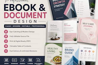 design editable ebook, workbook, journal, planner