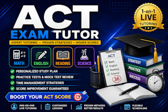 provide expert act math english reading science tutoring