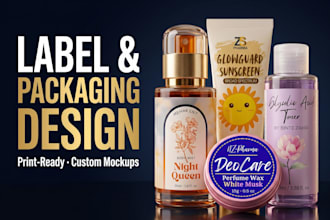 design skincare and cosmetic product labels