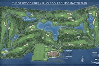 design a professional outdoor landscape and golf course layout