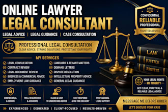 be your online lawyer or legal consultant on any case and provide guidance
