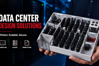 design data center floor plan, server room layout and permit plans