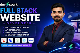 do website development as full stack web developer, full stack developer