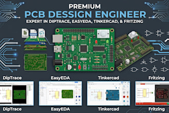 design custom pcb layouts using easyeda, diptrace and fritzing