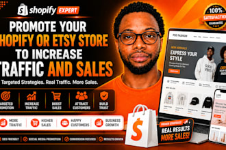 run targeted promotion and marketing campaigns for etsy and shopify stores