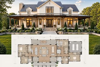 design custom barndominium farmhouse, shouse and floor plans