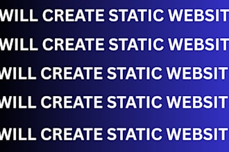 ceate static website animated website interactive website