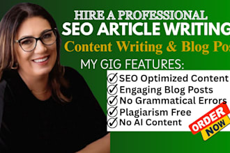 write SEO article writing, blog writing and website content writing