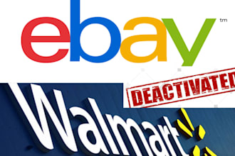 reinstate your deactivated amazon, ebay, walmart  seller account